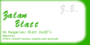 zalan blatt business card